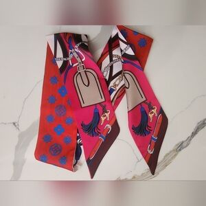 👜🎁Purse Handle Long Scarf Colorful Equestrian Print Scarf